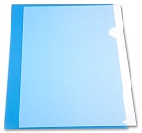 Папка уголок А4 прозр. плотн. 0,18мм синяя