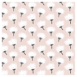 Упаковочная бумага " Миленд " 70см*100см 10 листов Астры, в рулоне, 90г/м2