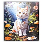 Пазлы деревянные " Задира " 35элементов Котик, деревянная рамка 30,9*28*0,6см, термоусадочная пленка