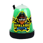 Слайм " Прихлоп " Перламутровый, зеленый, капсула, 130гр