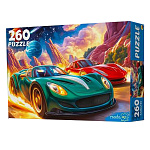 Пазлы " Рыжий кот " 260элементов Крутые машины в космосе 33*24см, картонная упаковка 25,1*17,7*4,2см