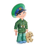 Плакат фигурный " Империя поздравлений " 933 А3 Пограничник-мальчик, двусторонний, без отделки