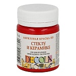 Краска акриловая стекло/керамика " Decola " 50мл красная