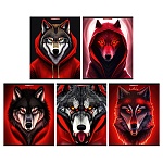 Тетрадь А5 48л клетка " Академия Групп " Волк в капюшоне, офсет, на скобе, обложка - мелованный картон, УФ-лак, 5 дизайнов в спайке