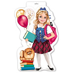 Плакат фигурный " Праздник " 936 А3 Девочка с учебниками
