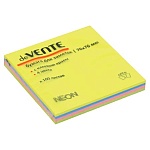 Блок самоклеящийся (стикеры) 76*76мм 100л неон, 4 цвета, ассорти " deVente "