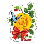 Магнит виниловый " Хорошо " 612 Живи легко, 65*92мм