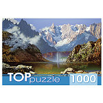 Пазлы " TOPpuzzle " 1000элементов А. Головин. Горное озеро, 67*47см, картонная упаковка 61,8*19,4*6,9см
