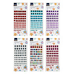 Набор страз акриловых " Mazari " Круг 84шт, перламутровые, ассорти, 6 дизайнов (без возможности выбора цвета), пакет, европодвес