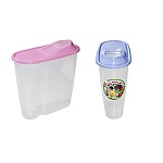 Контейнер пластиковый для сыпучих продуктов, 1,5л, ассорти (без возможности выбора цвета) " Милих "
