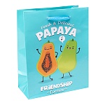 Пакет бумажный " Миленд " 14,5*11,5*6см Дружелюбная папайя, ламинированный