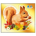 Наклейка " Мир поздравлений " 930 Белочка, 131*154мм, металлизированная самоклейка