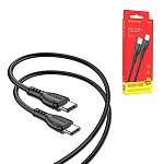 Кабель сетевой Type-C - Type-C " Borofone " BX51 Triumph чёрный, круглый, 1м, 3,0А, 60W, силикон