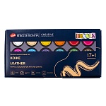 Набор красок по коже " Decola " 17+1 акриловый лак*20мл Акрил