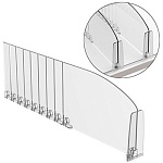 Разделитель пластиковый с передним ограничителем DIV 120-BT80, высота 120мм, длина 185-385мм