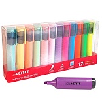 Набор текстовыделителей 12цв: 6 неоновых + 6 пастельных, 1-5мм " deVente " пластиковая упаковка