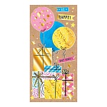 Конверт для денег " Мир открыток " 2-23 Don't worry, be happy! 168*83мм, крафт, фольга