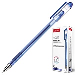 Ручка шариковая " Hatber " Solo синяя 0,7мм, толщина письма 0,35мм, трехгранный корпус, игольчатый пишущий узел, чернила на маслянной основе, рифленый держатель, металлический наконечник, непрозначный пластиковый корпус, картонная упаковка