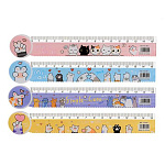 Линейка " Basir " Лапки 15см пластиковая, с рисунком, ассорти