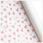 Упаковочная бумага " Браво " 60см*87,5см Это по любви, 10 листов, 80г/м2