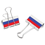 Зажимы " deVente " Триколор 25мм 6шт, блистер