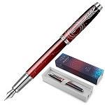 Ручка подарочная перьевая " Parker " Portal IM Last Frontier SE, картридж синего цвета, цвет корпуса- красный/черный, подарочная упаковка