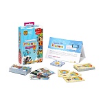 Игра развивающая " Банда умников " Этажики, состав: 60 карт этажей, 34 карты с шарами, 14 призовых фишек, инструкция, картонная упаковка 17*11,5*4см, от 4лет