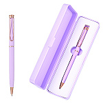 Ручка шариковая " Mazari " Bello PU, синяя, 1,0мм, сменный стержень 99мм, пулевидный пишущий узел, поворотный механизм, металлический корпус, упаковка - футляр