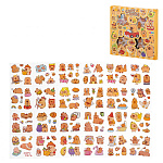 Наклейки " Basir " 16,5*16,5см Капибара, 4л, без отделки, 100 дизайнов