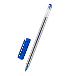 Ручка шариковая " Pensan " синяя 0,7мм, толщина письма 0,5мм, чернила на масляной основе, игольчатый пишущий узел, шестигранный прозрачный корпус, колпачок с клипом, картонная упаковка