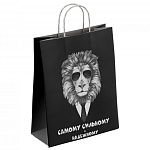 Пакет бумажный " ПЗБМ " 35*26*15см Самому сильному, крученые ручки