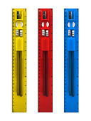 Набор чертежный с карандашом БОЛЬШОЙ 4 предмета: линейка 30см, карандаш с ластиком 2шт, точилка, ластик, пластик цветной, пакет, европодвес, с рисунком, ассорти " KWELT "