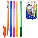 Ручка шариковая " Basir " синяя 0,7мм, толщина письма 0,35мм, чернила на масляной основе, цветной корпус, ассорти (без возможности выбора дизайна), картонная упаковка