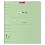 Тетрадь А5 24л " Erich Krause " линия Классика (зеленая) с линовкой, на скобе, обложка - мелованный