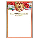 Благодарственное письмо РФ А4 450 " Праздник " фольга золотая, название