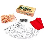 Игра настольная " KWELT " Лото, в наборе: деревянные бочонки- 90шт, карты- 24шт, мешок- 1шт, фишки, картонная упаковка 24*13*8см