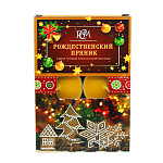 Свеча чайная ароматизированная " РСМ " 6шт Рождественский пряник, 39*12,5мм, время горения 3-4часа, картонная упаковка