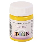 Акрил шелк/батик " Decola " 50мл желтая