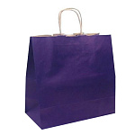 Пакет бумажный " ПЗБМ " 45*35*15см Dark Violet, крученые ручки, печать на дне