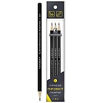 Набор карандашей ч/гр " ВКФ " Проект 3шт М (В), ТМ (НВ), Т (Н), шестигранные, деревянные, заточенные