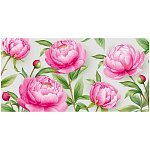 Конверт для денег " Империя поздравлений " 410 Без названия- Розовые пионы, 168*84мм, без отделки, без текста