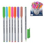 Ручка шариковая " Pensan " Triball Mix Colored 8цв в ассортименте, 1,0мм, толщина письма 0,7мм, игольчатый пишущий узел, непрозрачный трехгранный корпус, чернила на масляной основе, цвет колпачка соответствует цвету чернил, дисплей