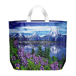 Сумка ПП многоразовая " Интерпак " с петлевой ручкой, 60*50см 160мкм Пейзаж