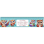 Закладка-линейка " Открытая планета " 035 Совушки, без отделки, без текста