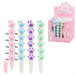 Ручка шариковая " Basir " Лапки синяя 0,5мм, объемный корпус, вращающиеся фигурки-лапки, картонная упаковка