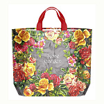 Сумка ПП многоразовая " Интерпак " с петлевой ручкой, 50*40см 160мкм Чайная роза