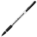 Ручка гелевая " BiC " Gelocity Stic черная 0,5мм, пулевидный пишущий узел, прозрачный корпус, толщина письма 0,29мм, резиновый держатель