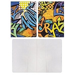 Обложка для паспорта " Миленд " Граффити, 130*95мм, ПВХ, slim