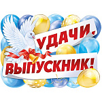 Плакат " Империя поздравлений " 941 А2 Удачи, выпускник!