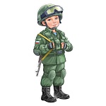 Плакат фигурный " Империя поздравлений " 933 А2 Мальчик-десантник, без отделки